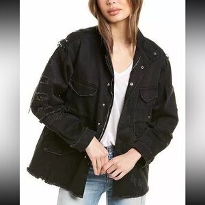 Beulah Black Denim Jacket (Size S) - Trendy & Edgy